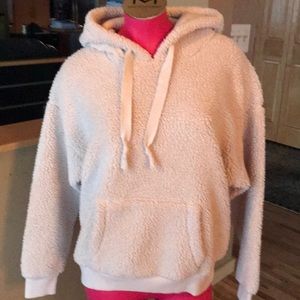 Cream color puffy hoodie